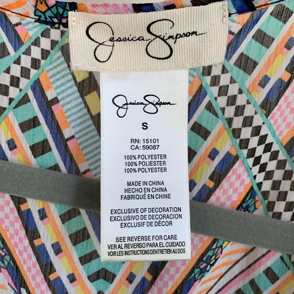 {Jessica Simpson} Colorful Geometric Swim Cover Up - Picture 3 of 3